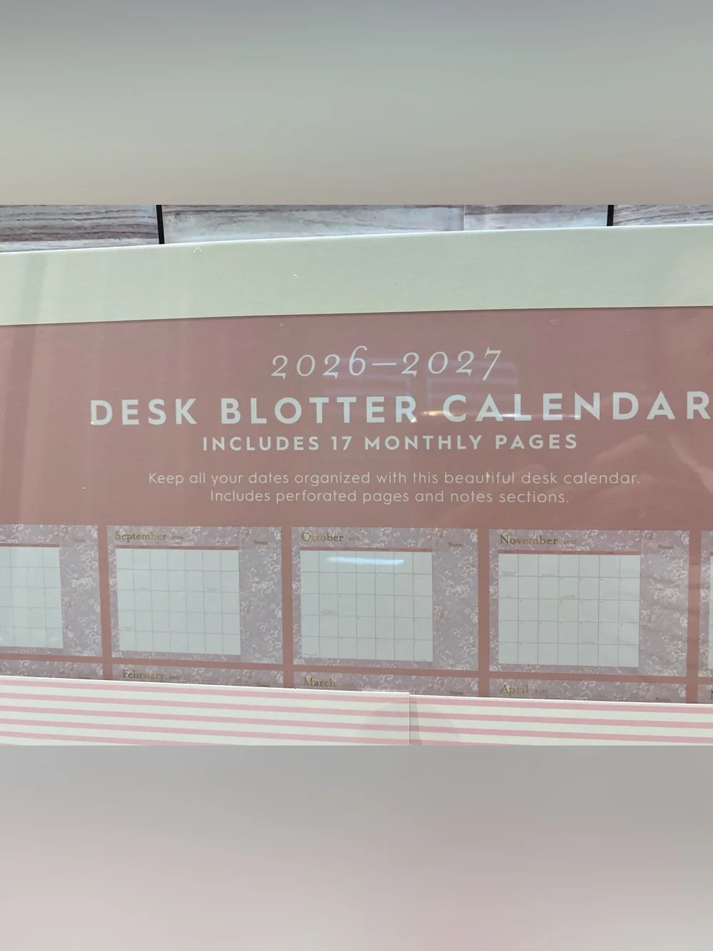 Laura Ashley  ❤️2027 17-Month Desk Blotter Calendar/Planner 14x17” New